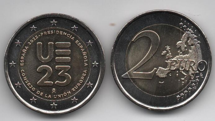 Spain - 2 Euro 2023 - Spanish Presidency of the Council of the EU - UNC