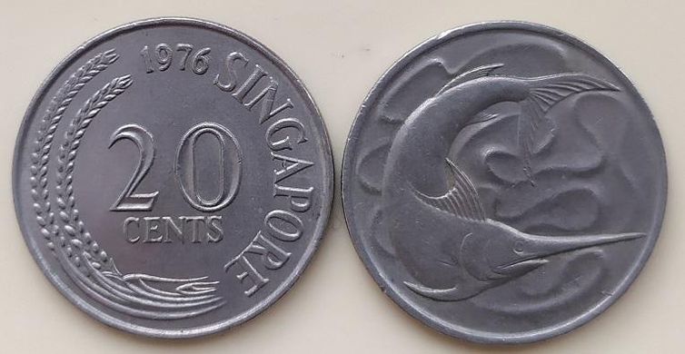 Сінгапур - 20 Cents 1976 - VF