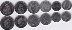 Eastern Caribben St. - set 6 coins 1 2 5 10 25 Cents 1 Dollar 2004 - 2008 - UNC