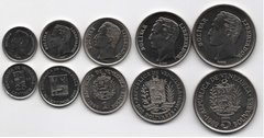 Венесуэла - набор 5 монет 25 50 Centimos 1 2 5 Bolivares 1989 - 1990 - UNC