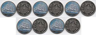 Fantasy - Ambrym Island - 5 шт x 10 Florin 2024 - Горч Фок ( Корабель ) / Gorch Fock - UNC