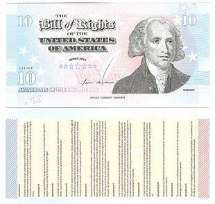Fantasy / США - 10 Amendments of the Constitution Bill of Rights 2011 - Polymer - UNC