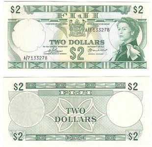 Фиджи - 2 Dollars 1974 - Pick 72b - XF