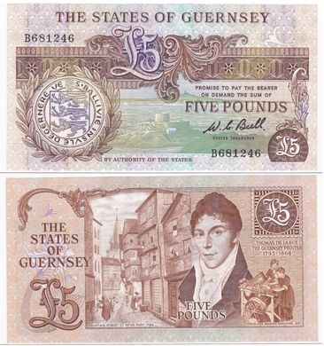 Guernsey - 5 Pounds 1980 - Pick 49 - UNC