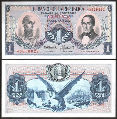 Colombia - 1 Peso Oro 1973 - P. 404e - UNC