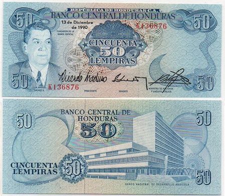 Honduras - 50 Lempiras 1990 - UNC