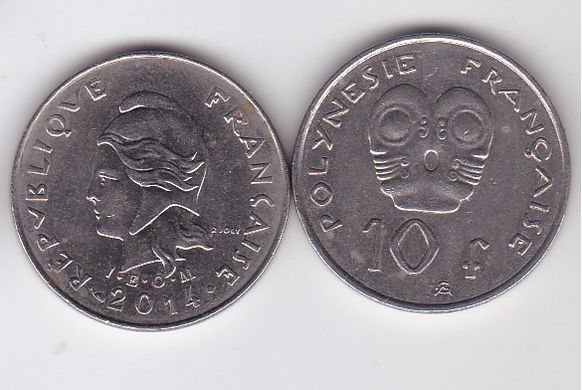 Французька Полінезія - 10 Francs 2014 - VF