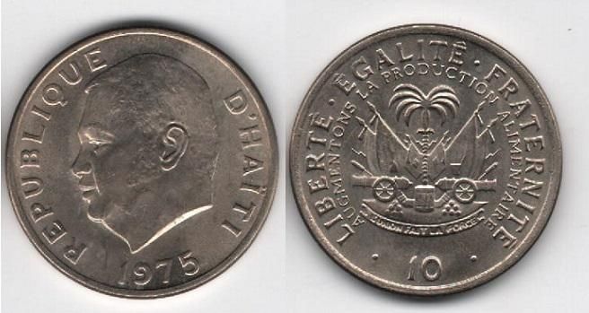Гаити - 5 шт х 10 Centimes 1975 - aUNC / UNC