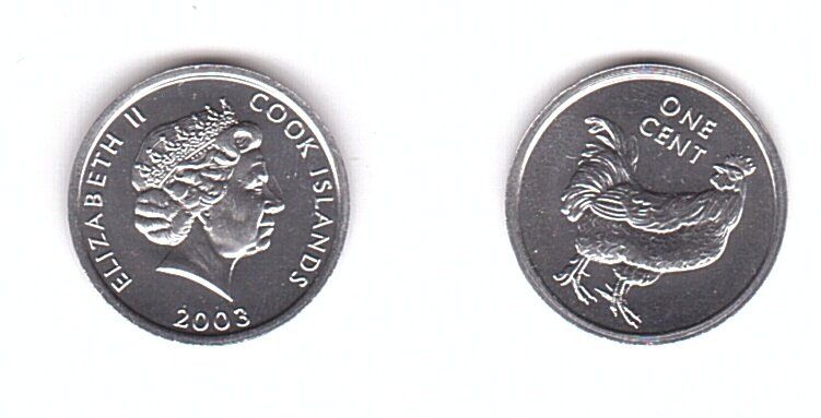 Cook Islands - 1 Cent 2003 - Cock - UNC