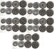 Burundi - 5 pcs x set 4 coins 1 5 10 50 Francs 1980 - 2011 - UNC