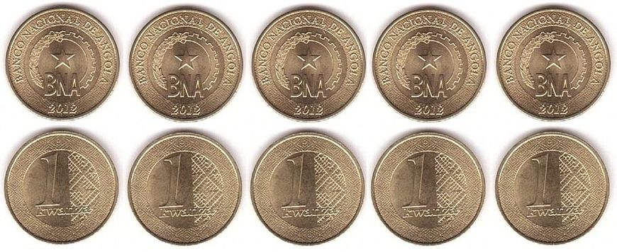 Angola - 5 pcs х 1 Kwanza 2012 - XF