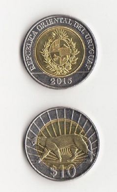 Uruguay - 10 Pesos 2015 - bimetall - UNC