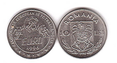 Румунія - 10 Lei 1996 - EURO-1996 - comm. - без капсули - UNC