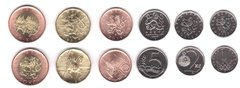 Czech Republic - set 6 coins 1 2 5 10 20 50 Korun 2019 - 2020 - UNC