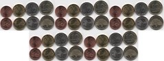 Аргентина - 5 шт x набір 4 монети 1 2 5 10 Pesos 2017 - 2018 - UNC