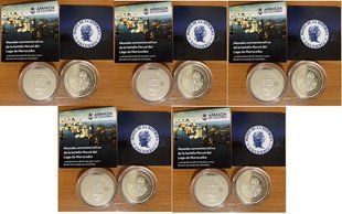 Colombia - 5 pcs х 10000 Pesos 2023 - Battle of Lake Maracaibo, Sailboat, Ship - with certificate in capsule - UNC