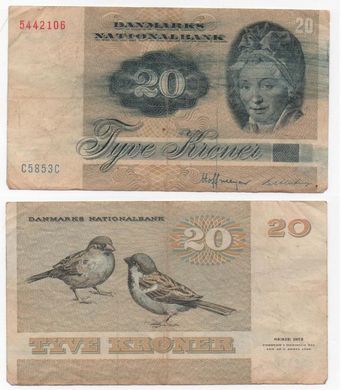 Дания - 20 Kroner 1985 - VF