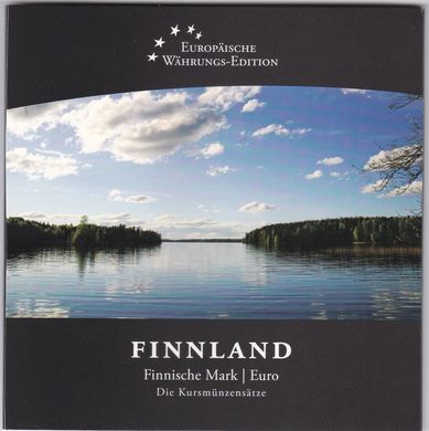 Финляндия - набор 5 монет 10 50 Pennia 1 5 10 Markka 1990 - 1994 - в буклете - aUNC / XF