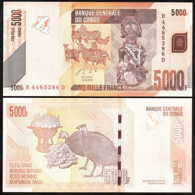Конго ДР - 5000 Francs 2013 - P. 102b - aUNC-