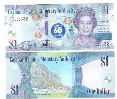 Cayman Islands - 5 pcs x 1 Dollar 2020 - comm. - (low number < 1000) - UNC
