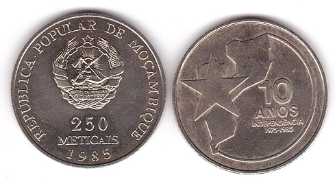 Мозамбик - 250 Meticais 1985 - aUNC