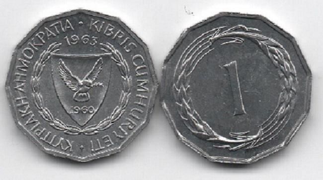 Кіпр - 5 шт х 1 Mil 1963 - UNC