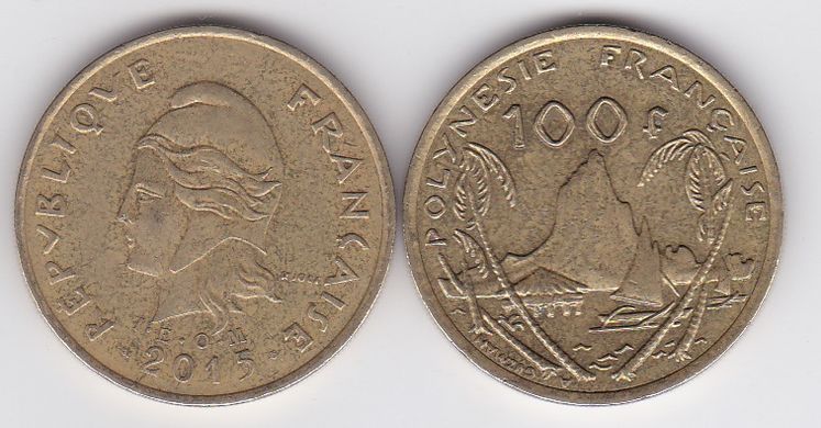Французька Полінезія - 100 Francs 2015 - VF