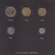 Финляндия - набор 5 монет 10 50 Pennia 1 5 10 Markka 1990 - 1994 - в буклете - aUNC / XF