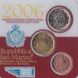 San Marino - set 3 coins 5 50 Cent 1 Euro 2006 - in folder - UNC