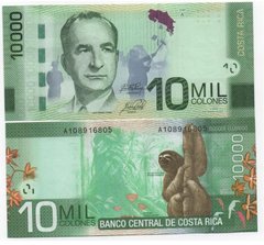 Коста - Ріка - 10000 Colones 2009 ( 2014 ) - P. 277b - s. A - UNC