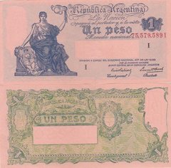 Аргентина - 1 Peso 1935 - P. 251(1-2) - XF+