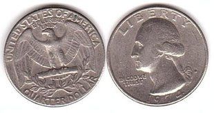 США - 1/4 (Quarter) Dollar 1974-D - VF