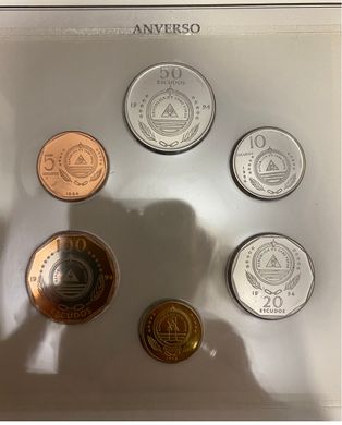 Кабо-Верде - набор 6 монет - 1 5 10 20 50 100 Escudos 1994 - Корабли - в буклете - UNC