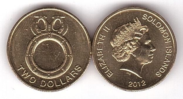 Соломонові острови / Соломони - 5 шт х 2 Dollars 2012 - UNC