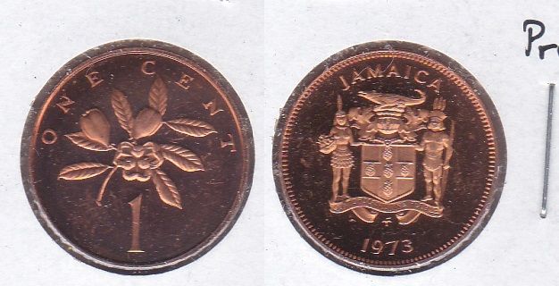 Jamaica - 1 Cent 1973 - in holder - Proof