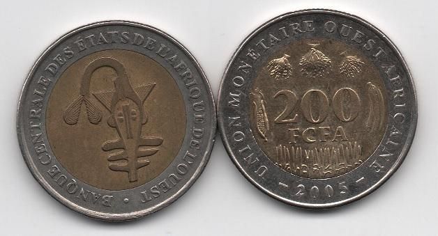 Западная Африка - 200 Francs 2005 - VF