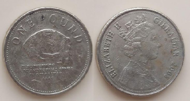 Гібралтар - 1 Pound 2008 - VF / F