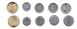 Молдова - 10 шт. х набір 5 монет 1 5 10 25 50 Bani 2008 - 2017 - UNC