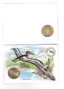Fantasy - Bioco - 5 Dollars 2021 Osteodontornis - in folder - UNC