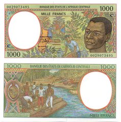 Central African St. / Congo - 1000 Francs 2000 - Pick 102Cg - letter C - UNC