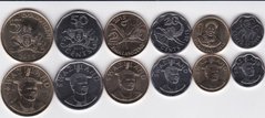 Свазиленд - набор 6 монет 10 20 50 Cents 1 2 5 Emalangeni 2015 - UNC