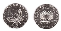 Папуа - Новая Гвинея - 50 Toea 2021 - Птицекрылка Королевы Александры - UNC
