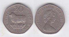 Фолклендские острова - 20 Pence 1992 - VF+