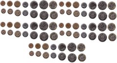 Сейшельські Острови / Сейшели - 5 шт х набір 7 монет 1 5 10 25 Cents 1 5 10 Rupees 2016 - 2022 - UNC