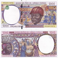 Central African St. / Chad / P - 5000 Francs 1999 - P. 604Pe - letter P - UNC