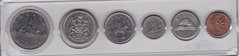 Канада - набір 6 монет 1 5 10 25 50 Cents 1 Dollar 1964 - 1976 - у футлярі - XF / VF