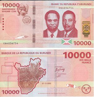 Бурунді - 10000 Francs 2022 - P. W59 - UNC