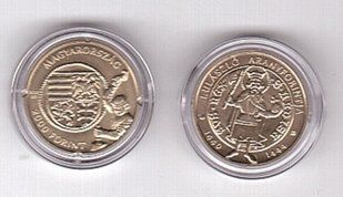 Венгрия - 2000 Forint 2020 - Золотой флорин короля Ласло / Владислава - в капсуле - UNC