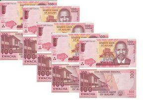Malawi - 5 pcs x 100 Kwacha 2020 - P. 59 - UNC