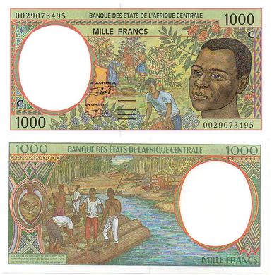 Central African St. / Congo - 1000 Francs 2000 - Pick 102Cg - letter C - UNC
